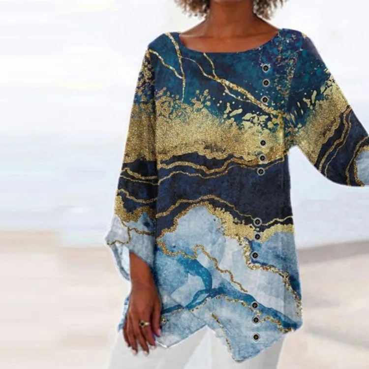 Woman Vintage Print Autumn Blouses Shirts Long Sleeve O-Neck Irregular Hem Casual Ladies Tunic Shirts Tops Female Clothing
Woman Vintage Print Autumn Blouses Shirts Long Sleeve O-Neck Irregular Hem Casual Ladies Tunic Shirts Tops Female Clothing