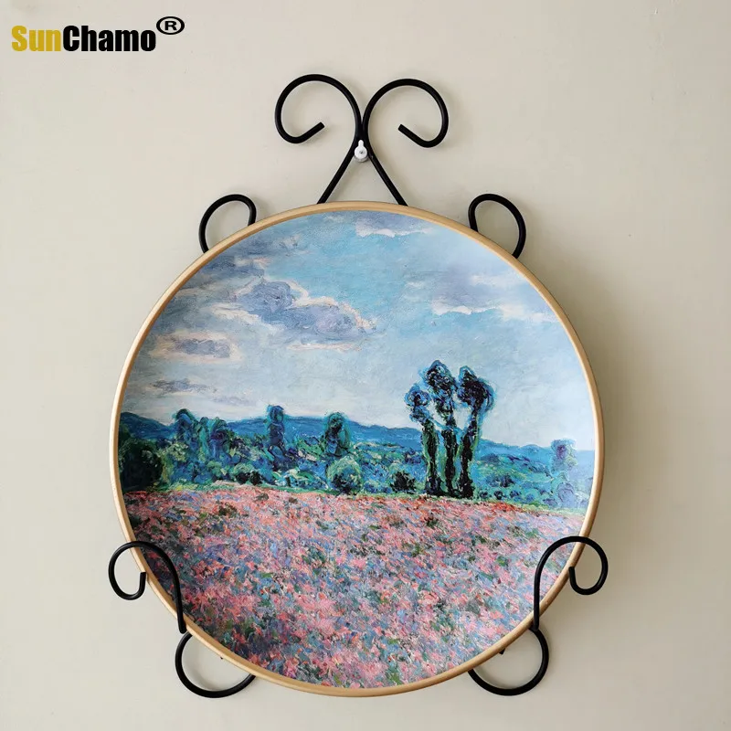 American Wall Decoration Porcelain Plate European Style Wrought Iron Pendant Zen Retro Wall Hanging Plates Ceramic CN(Origin)
American Wall Decoration Porcelain Plate European Style Wrought Iron Pendant Zen Retro Wall Hanging Plates Ceramic CN(Origin)