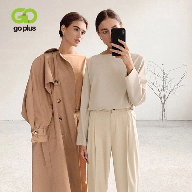 

GOPLUS Winter 2 Piece Set Women Casual Round Neck Long Sleeve Pullovers High Waist Long Pants Tracksuit Women Ropa Chandal Mujer