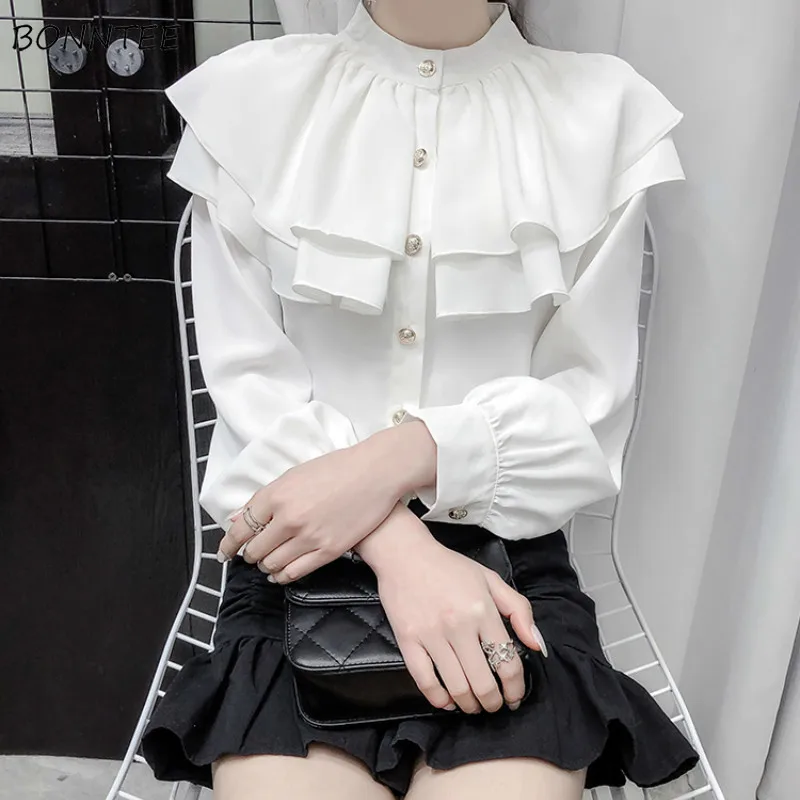 Blouses Women Design Pure Ruffles Ulzzang Casual Ins Spring Autumn Lantern Sleeve Temperament Tops All-match Shirts Slim Classy
Blouses Women Design Pure Ruffles Ulzzang Casual Ins Spring Autumn Lantern Sleeve Temperament Tops All-match Shirts Slim Classy