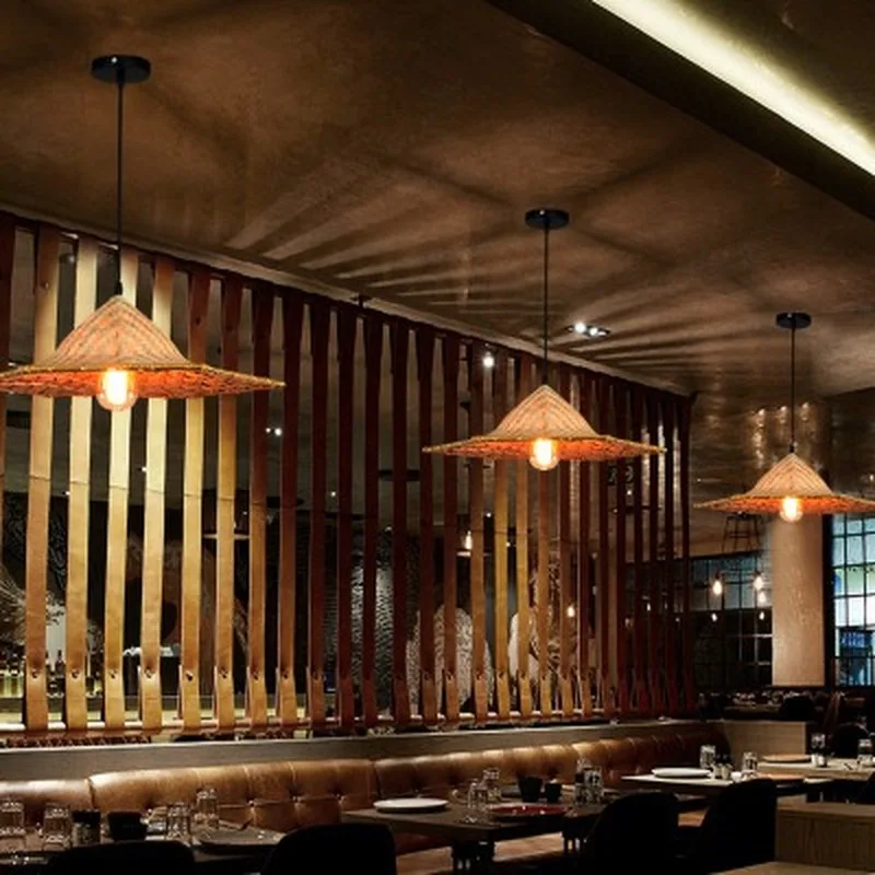 Bamboo Wicker Rattan Hat Pendant Light Fixture Rustic Asian Japanese Hanging Lamp Avize Luminaria Dining Table Room Restaurant
Bamboo Wicker Rattan Hat Pendant Light Fixture Rustic Asian Japanese Hanging Lamp Avize Luminaria Dining Table Room Restaurant