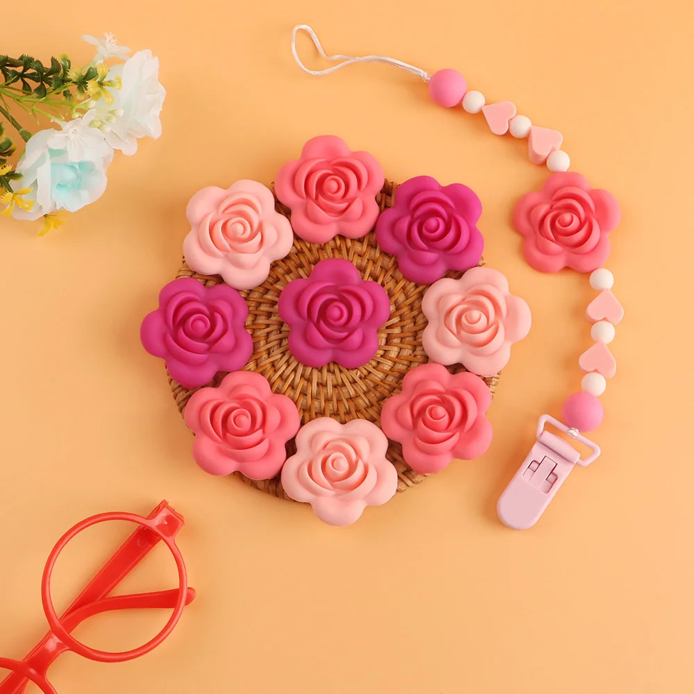 Kovict 10pcs 40mm Food Grade Silicone Flower Teether Beads Chew Necklace Autism Pacifier Chain For Baby DIY Accessories BPA Free
Kovict 10pcs 40mm Food Grade Silicone Flower Teether Beads Chew Necklace Autism Pacifier Chain For Baby DIY Accessories BPA Free