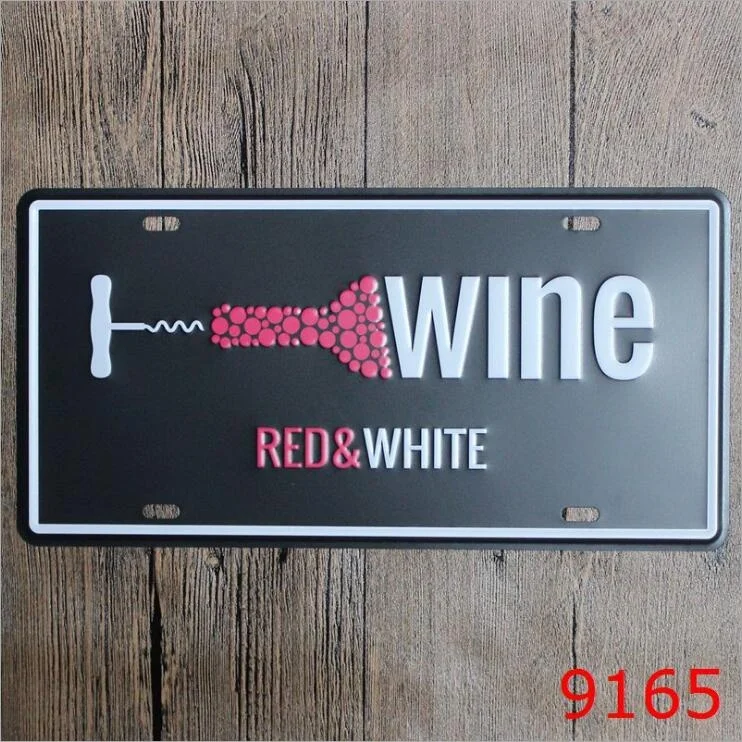 15x30cm Wine Red&White Metal Crafts Painting Tin Sign Vehicle License Plate Coffee Pub Club Vintage Plaque Wall Cafe Decor Plate
15x30cm Wine Red&White Metal Crafts Painting Tin Sign Vehicle License Plate Coffee Pub Club Vintage Plaque Wall Cafe Decor Plate