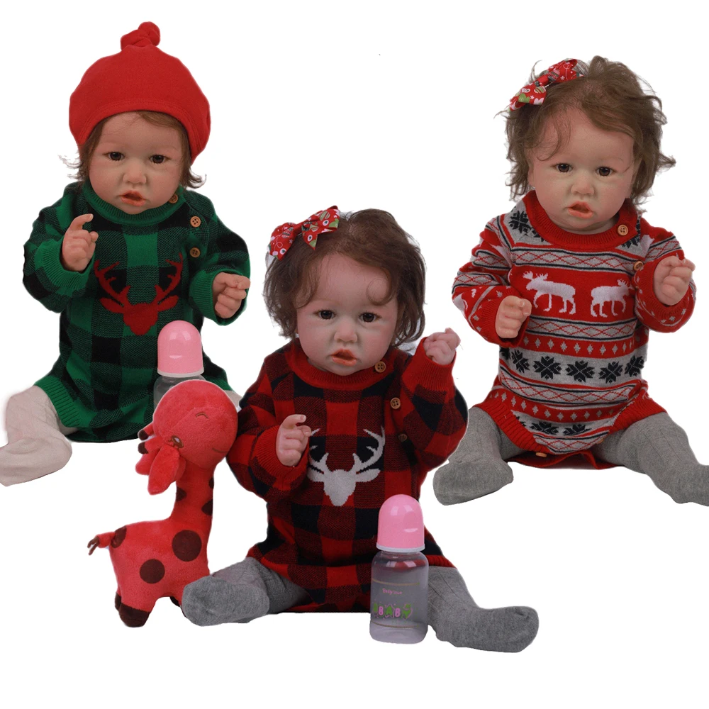 New Christmas Bebe Reborn Full silicone body Baby Dolls So Truly Like Alive Doll In Brazil Toddler bebe Toy Birthday Gifts
New Christmas Bebe Reborn Full silicone body Baby Dolls So Truly Like Alive Doll In Brazil Toddler bebe Toy Birthday Gifts