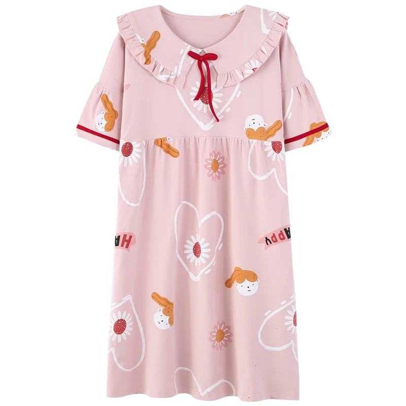 Летние 100% хлопок с коротким рукавом Sleepdress принт с героями мультфильмов, ночная рубашка, женское просторное повседневное Женская одежда для ...
Летние 100% хлопок с коротким рукавом Sleepdress принт с героями мультфильмов, ночная рубашка, женское просторное повседневное Женская одежда для ...