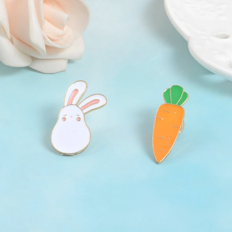 Cute Rabbit Brooch Fashion Cartoon Carrot Brooches For Women Animal Jewelry Funny Badge Bag Clothes Lapel Pin Button Badges Gift
Cute Rabbit Brooch Fashion Cartoon Carrot Brooches For Women Animal Jewelry Funny Badge Bag Clothes Lapel Pin Button Badges Gift