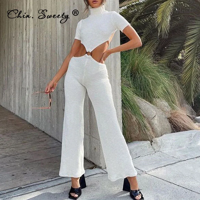 Женский облегающий костюм из хлопка, осень 2021, женские пикантные шикарные комбинезоны с открытой спиной, коротким рукавом и широкими штанин...
Женский облегающий костюм из хлопка, осень 2021, женские пикантные шикарные комбинезоны с открытой спиной, коротким рукавом и широкими штанин...