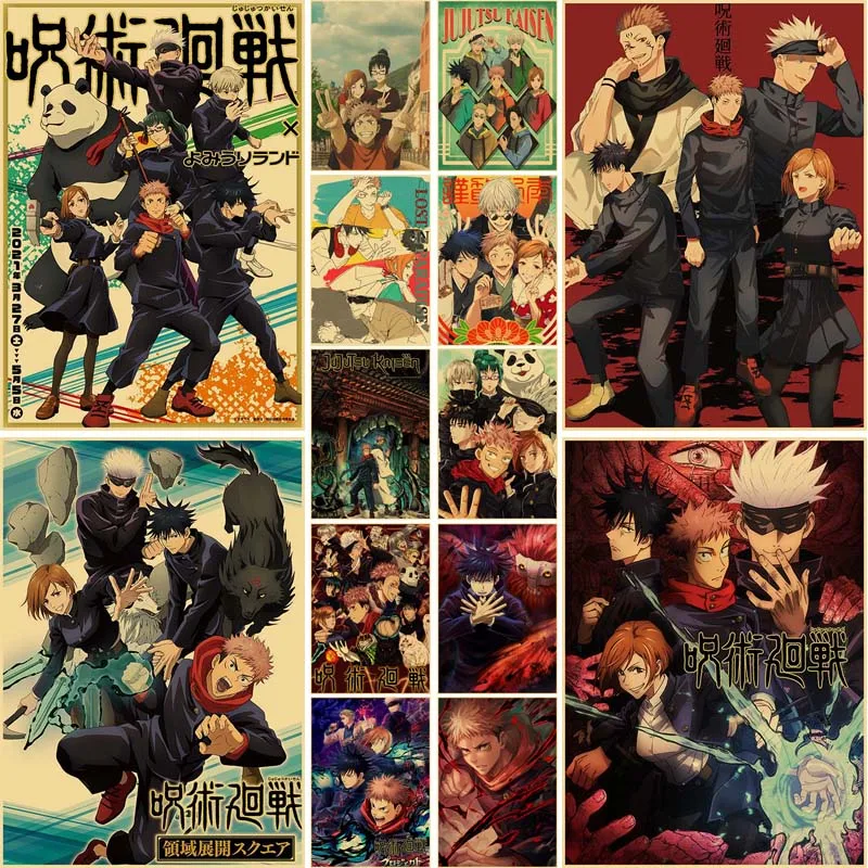 Classic Anime Jujutsu Kaisen Posters Wall Art Decor Kraft Paper Yuji Itadori Retro Poster Painting for Home Room Decoration
Classic Anime Jujutsu Kaisen Posters Wall Art Decor Kraft Paper Yuji Itadori Retro Poster Painting for Home Room Decoration