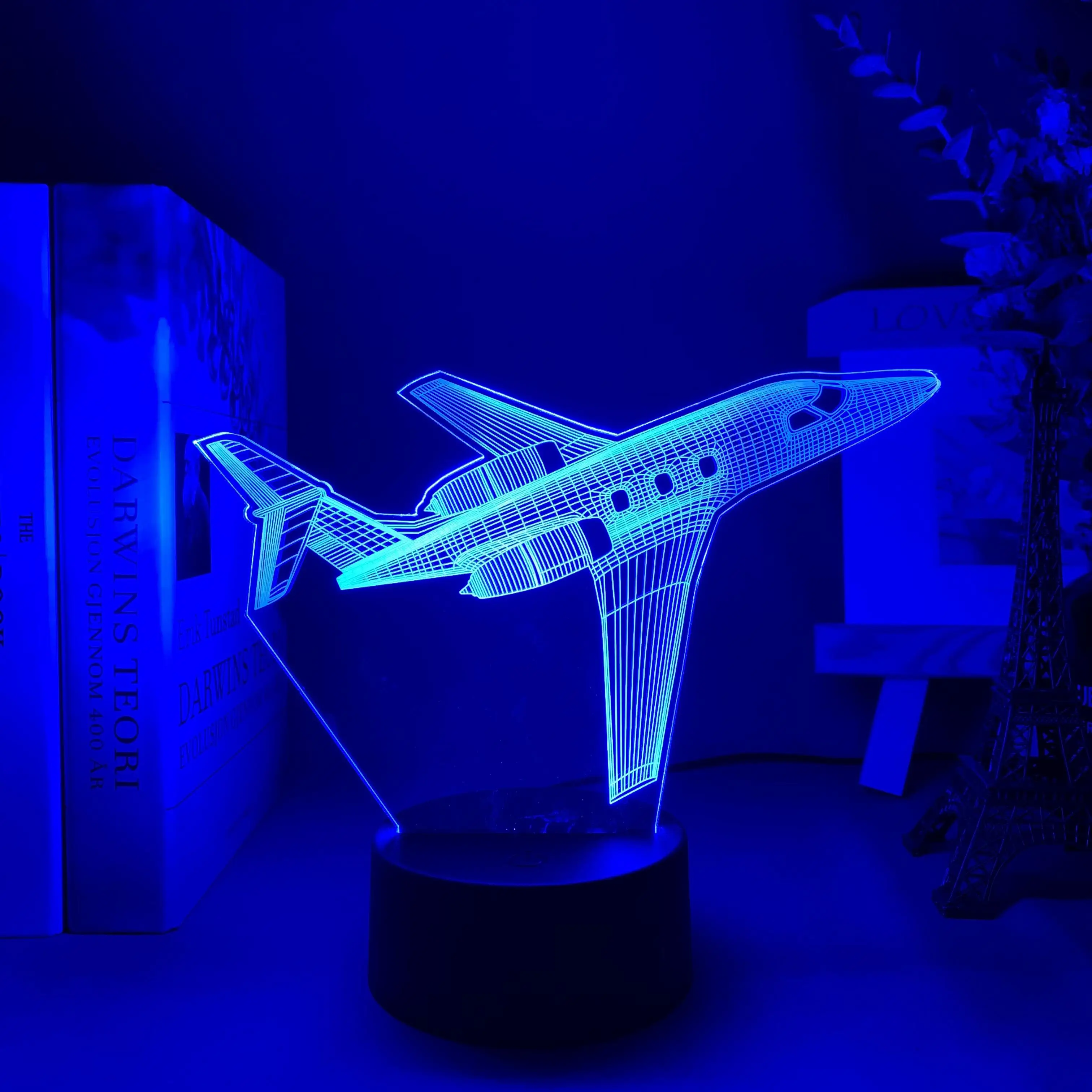 3D illusion baby night light Airplane night light Children boy bedroom decoration color bedside lamp airplane gift
3D illusion baby night light Airplane night light Children boy bedroom decoration color bedside lamp airplane gift