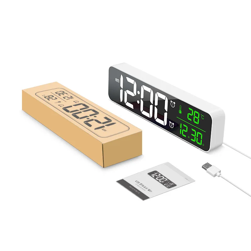 LED Digital Alarm Clock Temperature Date Display Desktop Mirror Clocks Home Table Decoration Music Electronic Clock 2000 mAh
LED Digital Alarm Clock Temperature Date Display Desktop Mirror Clocks Home Table Decoration Music Electronic Clock 2000 mAh