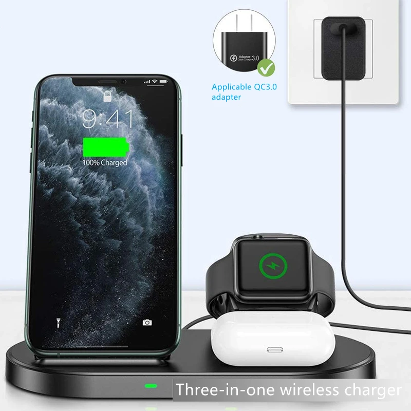 Wireless Charging Station,3 in 1 Wireless Charger for Samsung Apple Multiple Devices, Qi Charger Dock Compatible 12 Pro AirPods
Wireless Charging Station,3 in 1 Wireless Charger for Samsung Apple Multiple Devices, Qi Charger Dock Compatible 12 Pro AirPods