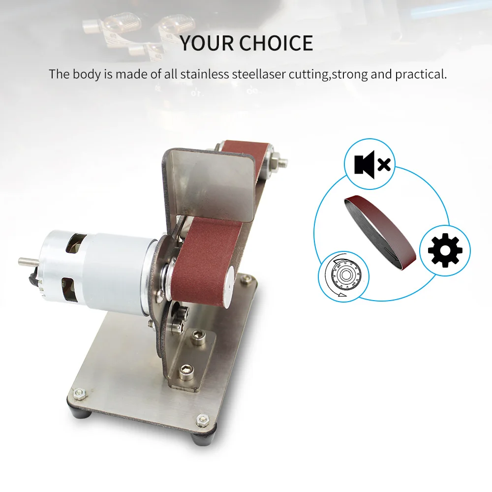 Folding Mini Electric Belt Machine Sander Sanding Grinding Polishing Abrasive Belts Grinder DIY Cutter Edges | Инструменты