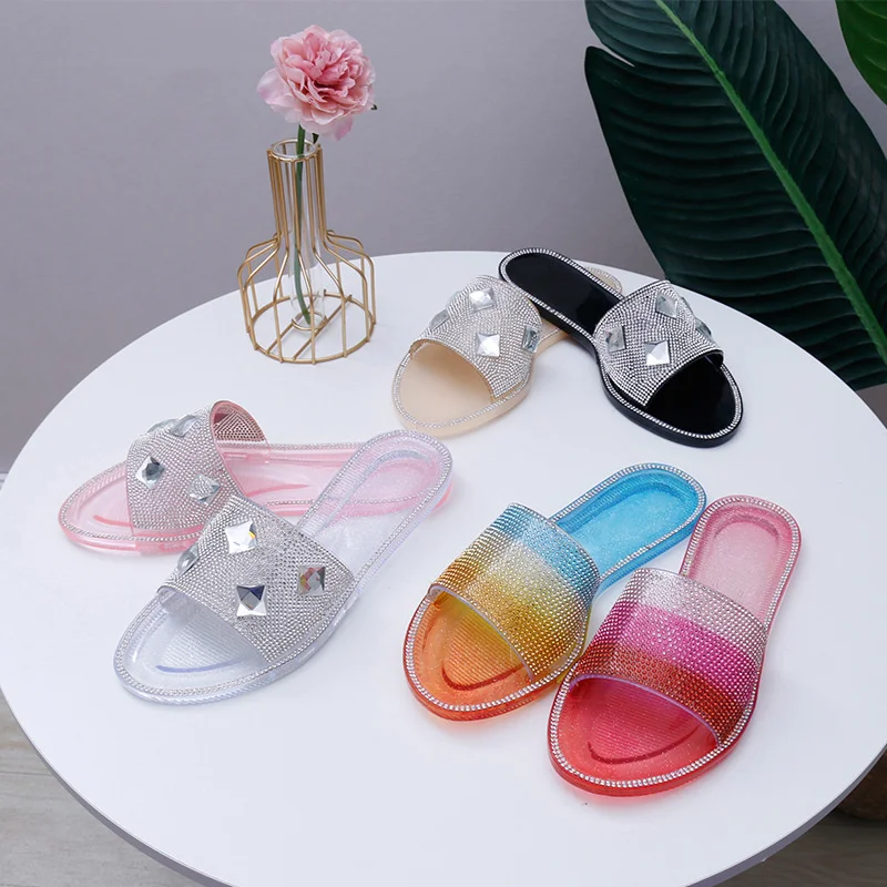 Sandals Women Flip Flops Rhinestones Slippers Summer Jelly Sandals Slides Ladies Luxury Bling Crystal Female Shoes
Sandals Women Flip Flops Rhinestones Slippers Summer Jelly Sandals Slides Ladies Luxury Bling Crystal Female Shoes