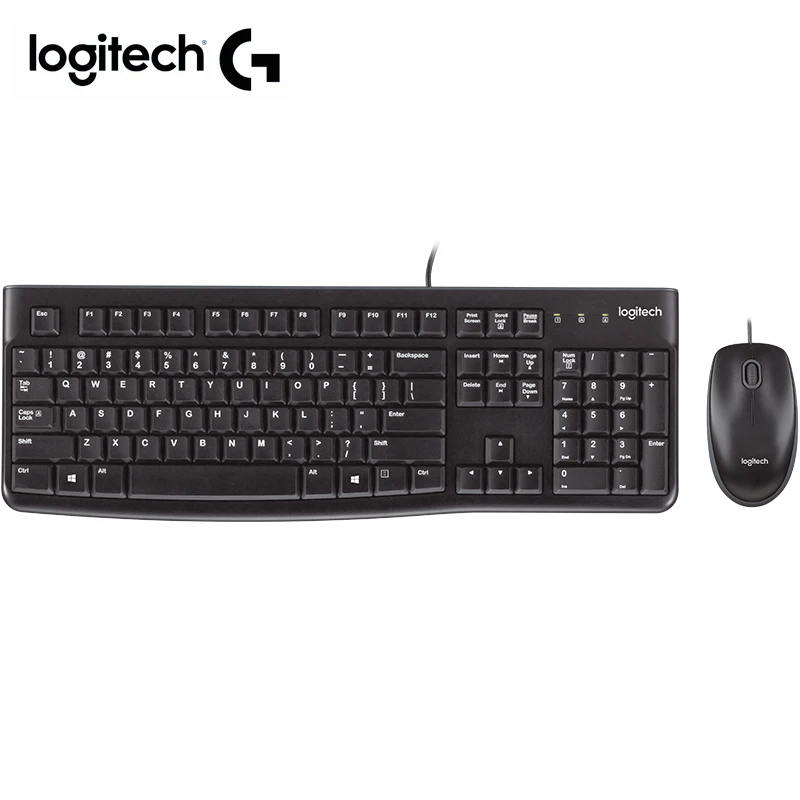 

Logitech mouse keyboard combos MK120 Wired simplicity desktop for pc gaming mouse gamer