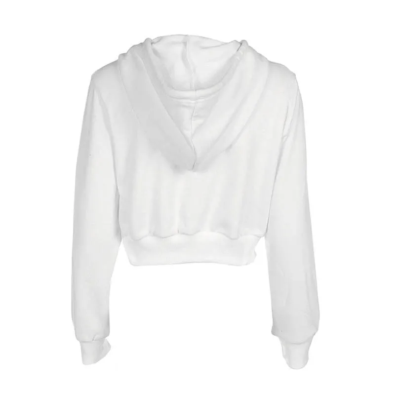 Baseball White Hooded Coats Jacket Women Outerwear Autumn Cropped Zipper Up Sport Jackets Women Casual Coat Crop Top 
Baseball White Hooded Coats Jacket Women Outerwear Autumn Cropped Zipper Up Sport Jackets Women Casual Coat Crop Top