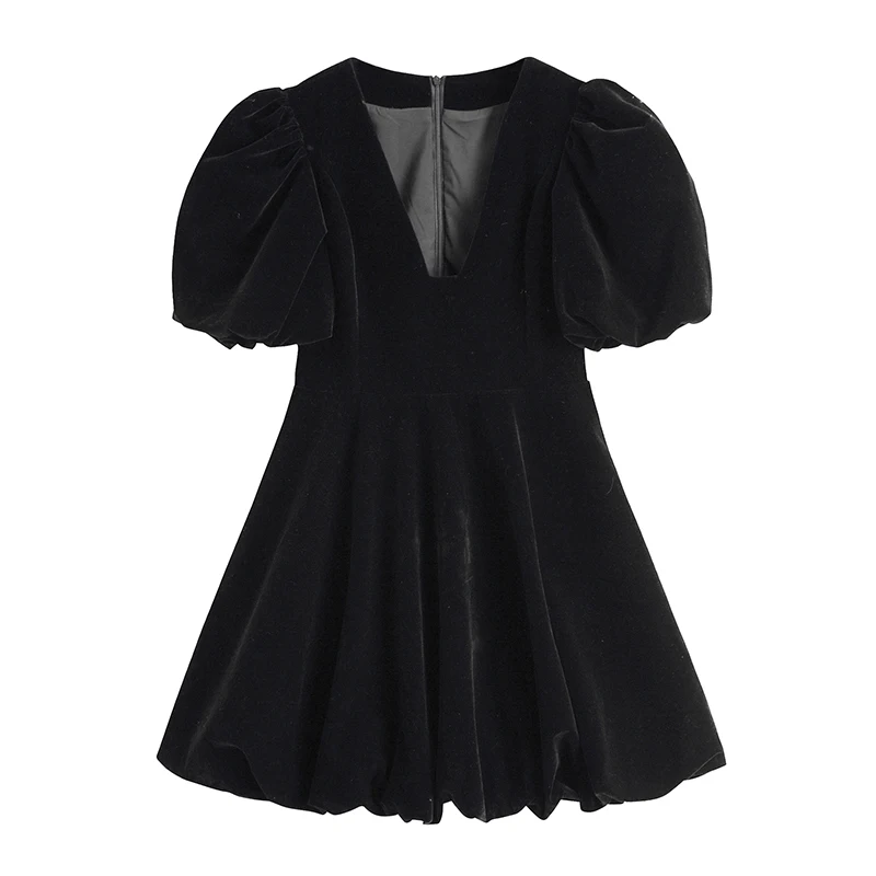 2022 Vintage French Crop Dress Women Audrey Hepburn Flannel V Neck Dresses Puff Short Sleeve Sexy Party Elegant Fluffy Frocks
2022 Vintage French Crop Dress Women Audrey Hepburn Flannel V Neck Dresses Puff Short Sleeve Sexy Party Elegant Fluffy Frocks