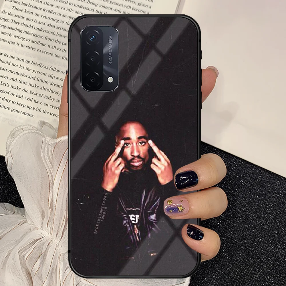 

Rapper 2pac Singer Tupac Phone Tempered Glass Case Cover For oppo realme find a x c xt gt 2 53 3 6 7 50 11 Pro lite 5g Pretty