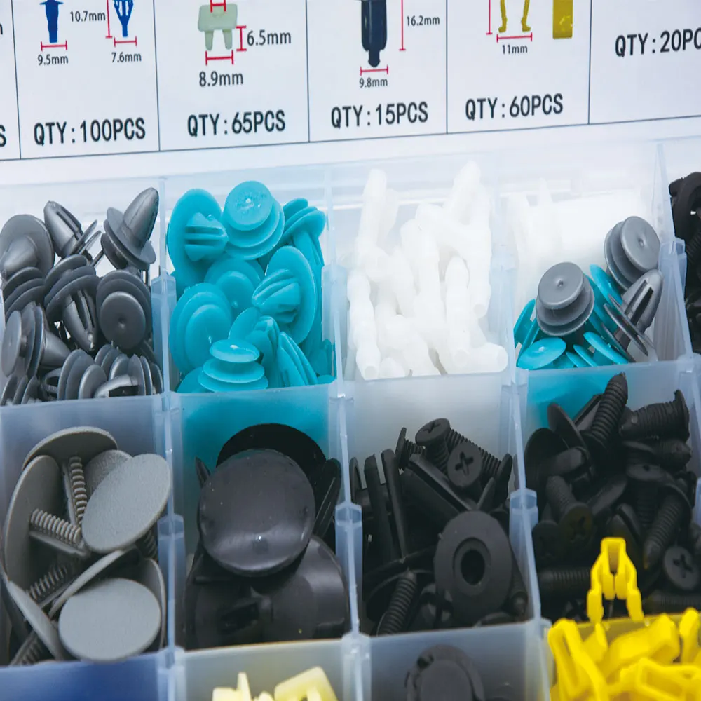 730PCS Mixed Fasteners Universal Nylon Bumper Fender Retainer Car Roof Weatherstrip Plastic Rivets Car Door Trim Panel Push Clip
730PCS Mixed Fasteners Universal Nylon Bumper Fender Retainer Car Roof Weatherstrip Plastic Rivets Car Door Trim Panel Push Clip