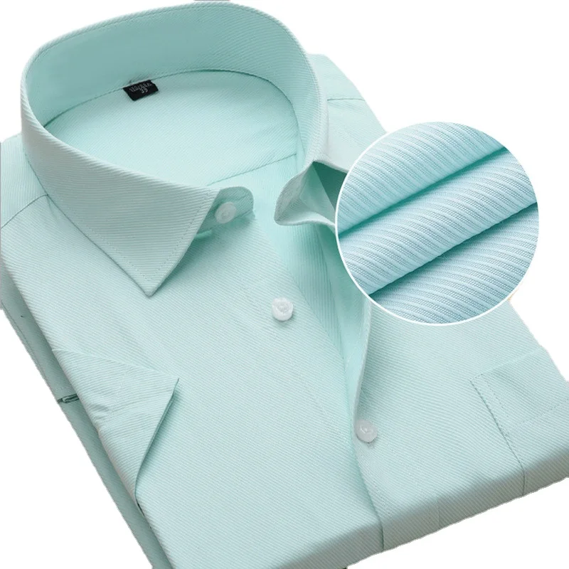Fashion Summer Men's Short Sleeve Button Shirt Green Formal Twill White Black Blue Green Business Dress Male Social Casual Shirt
Fashion Summer Men's Short Sleeve Button Shirt Green Formal Twill White Black Blue Green Business Dress Male Social Casual Shirt