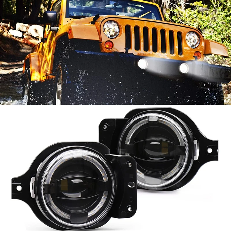 4 Inch LED Fog Lamp with Mounting Bracket 30W High Brightness Modified White Light for Jeep Wrangler JL 2018-2020
4 Inch LED Fog Lamp with Mounting Bracket 30W High Brightness Modified White Light for Jeep Wrangler JL 2018-2020