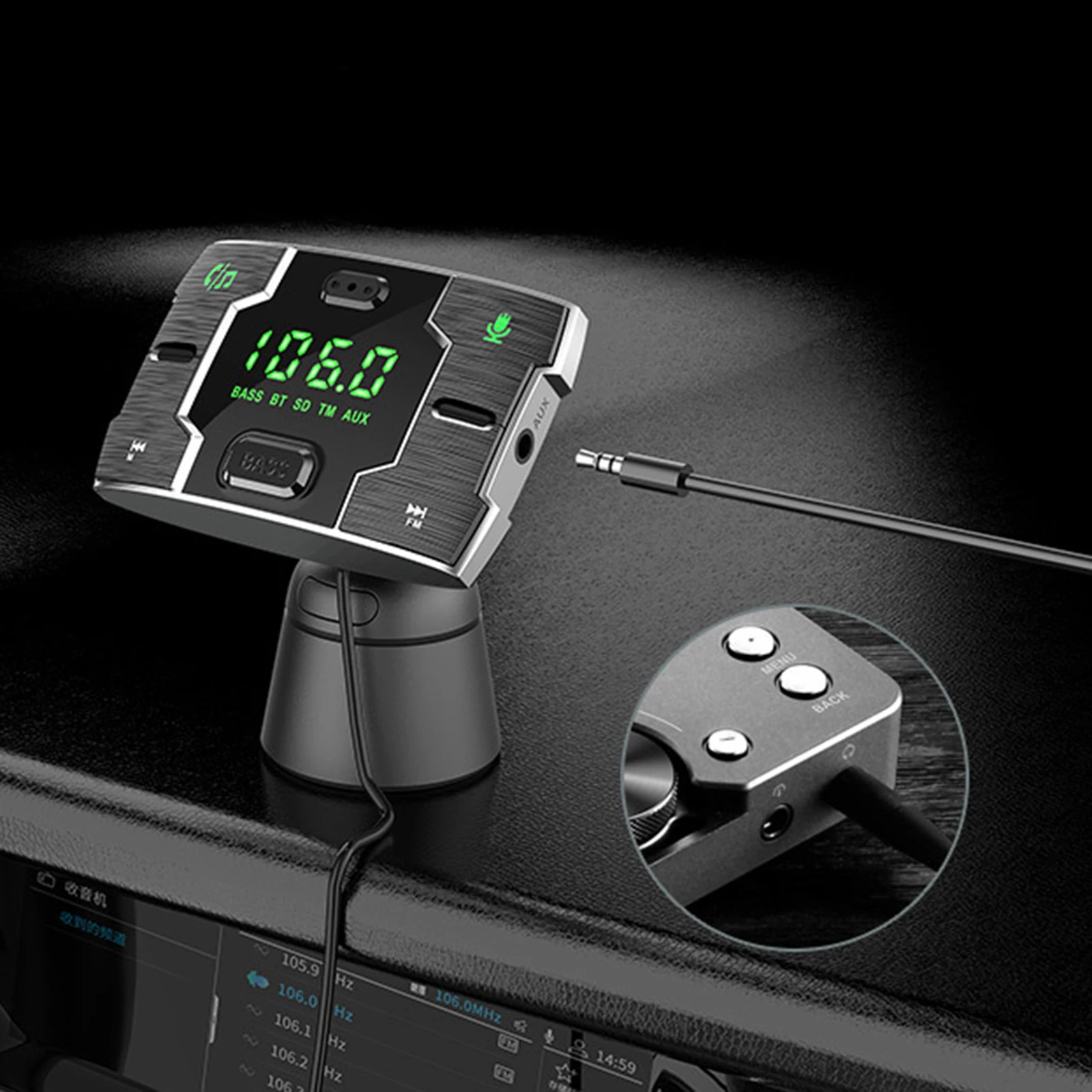 Автомобильный FM-передатчик Bluetooth QC3.0 PD с двумя USB-портами и выходом AUX
Автомобильный FM-передатчик Bluetooth QC3.0 PD с двумя USB-портами и выходом AUX