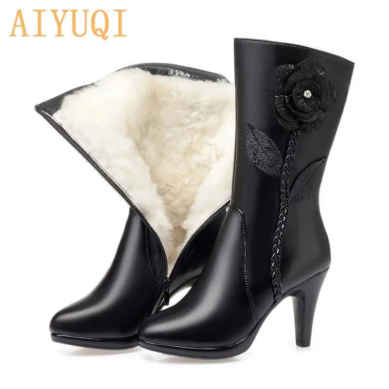 AIYUQI Sexy High Heel Boots Ladies 2021 Genuine Leather Wool Warm Women Winter Boots Stiletto Flowers Women Fashion Boots
AIYUQI Sexy High Heel Boots Ladies 2021 Genuine Leather Wool Warm Women Winter Boots Stiletto Flowers Women Fashion Boots