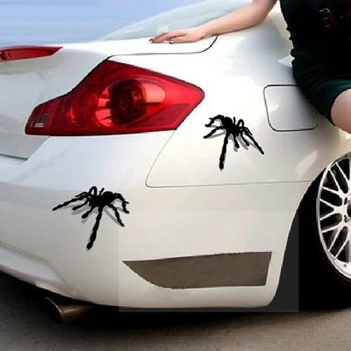 

1 Pair Car Stickers 3D Spider Pattern Shadow Effects Car Sticker Motorcycle Decal Fashion Car Stickers
