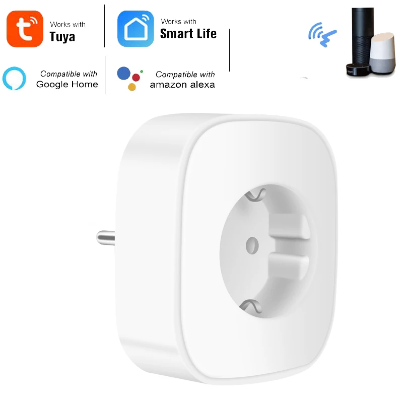 WIFI умная штепсельная вилка европейского стандарта с таймером энергии и