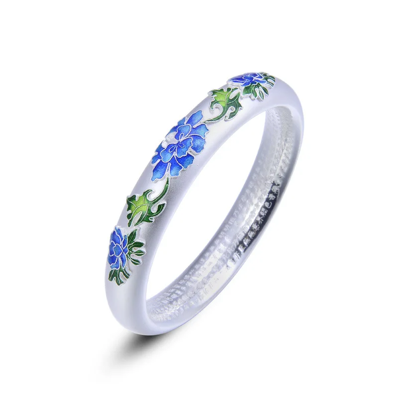 Luxury S999 Silver Bracelets Jewelry Ethnic Landscape Thai Blue Heart Sutra Frosted Bracelets Mother Elder Gift
Luxury S999 Silver Bracelets Jewelry Ethnic Landscape Thai Blue Heart Sutra Frosted Bracelets Mother Elder Gift