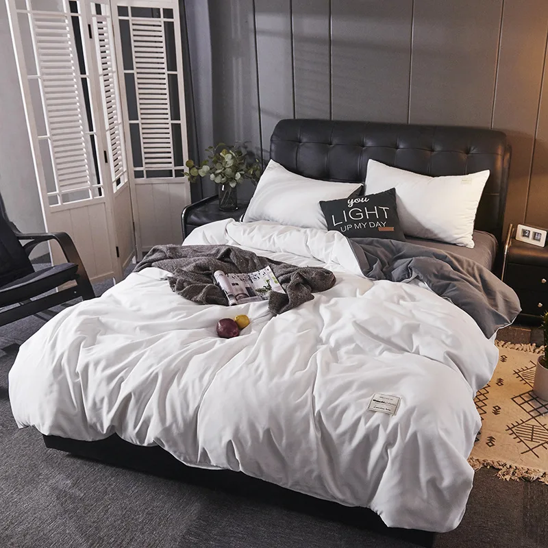 2020 NEW Fashion Simple Bedding Set Solid Color Cotton Bedclothes Sets 4pc(Duvet Cover-1pc+Bed Flat Sheet 1pc+Pillowcase 2pc)
2020 NEW Fashion Simple Bedding Set Solid Color Cotton Bedclothes Sets 4pc(Duvet Cover-1pc+Bed Flat Sheet 1pc+Pillowcase 2pc)