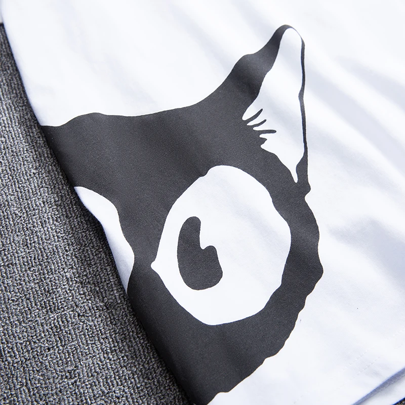 2021 Men Summer Cotton Cat Print T-Shirts Couple Popular Comfortable Loose All-Match Clothes Japanese Brief Novelty Harajuku Top
2021 Men Summer Cotton Cat Print T-Shirts Couple Popular Comfortable Loose All-Match Clothes Japanese Brief Novelty Harajuku Top