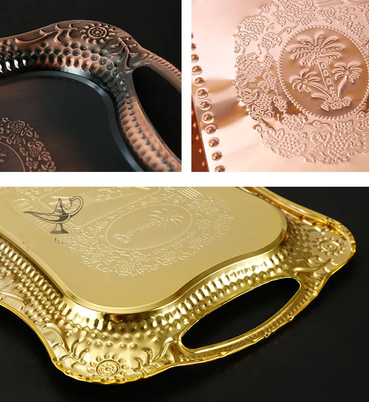 Tray Rectangular Household Small Plate Xinjiang Plate Barbecue Plate Tea Cup Tray Retro Metal Candy Snack Plate
Tray Rectangular Household Small Plate Xinjiang Plate Barbecue Plate Tea Cup Tray Retro Metal Candy Snack Plate