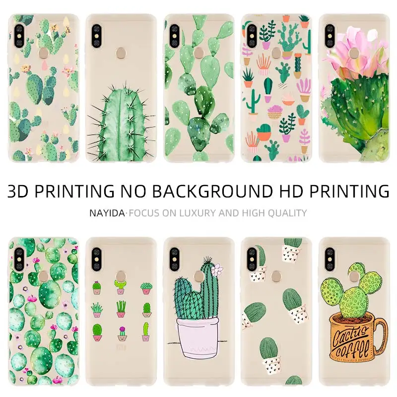 Мягкий силиконовый чехол для Xiaomi Redmi 9a 8a 7a 6a 5a 4a 9at 9Prime 9 8 7 6 5 K20Pro с растениями