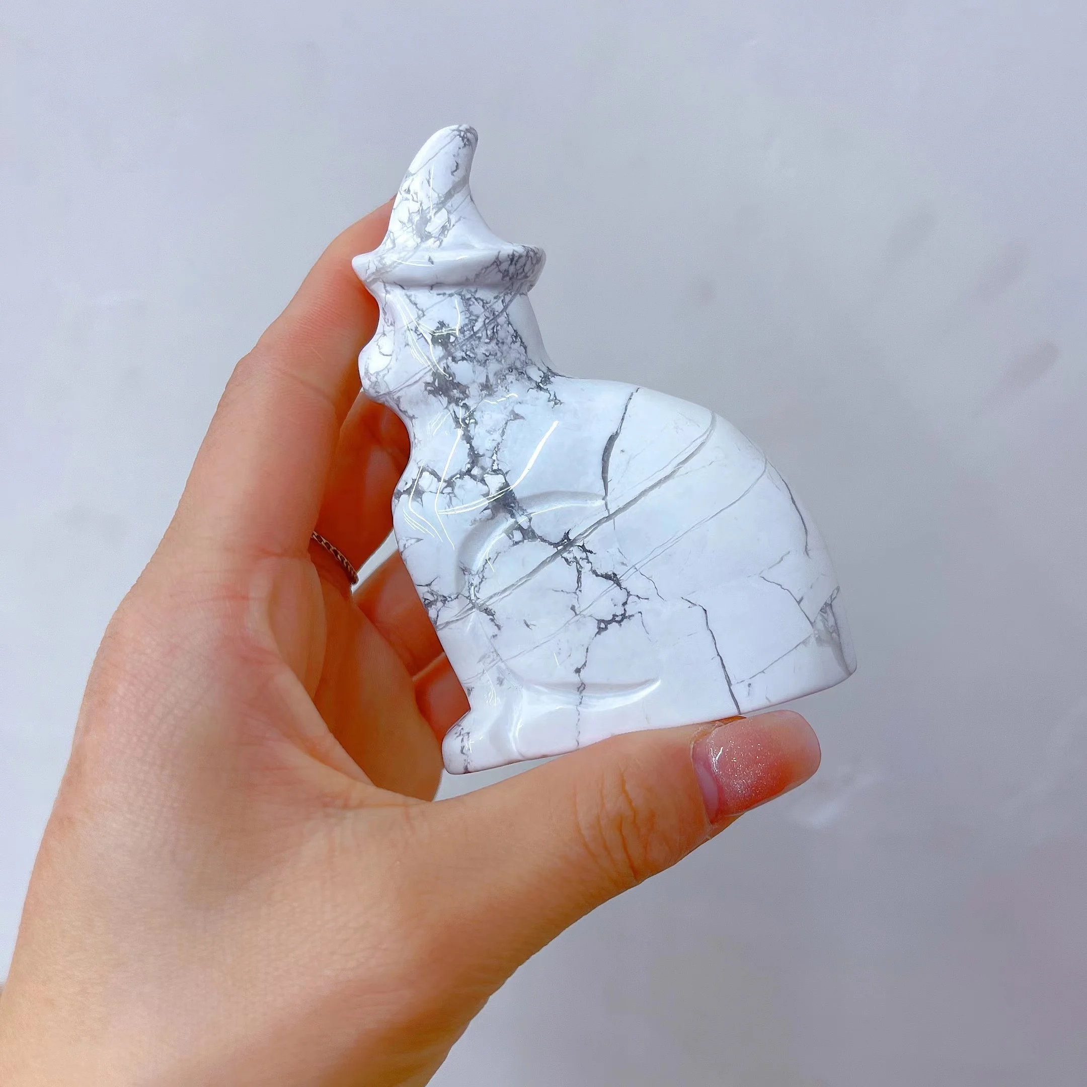 Natural Stones Howlite Gift Home Room Decoration Cat Art
Natural Stones Howlite Gift Home Room Decoration Cat Art