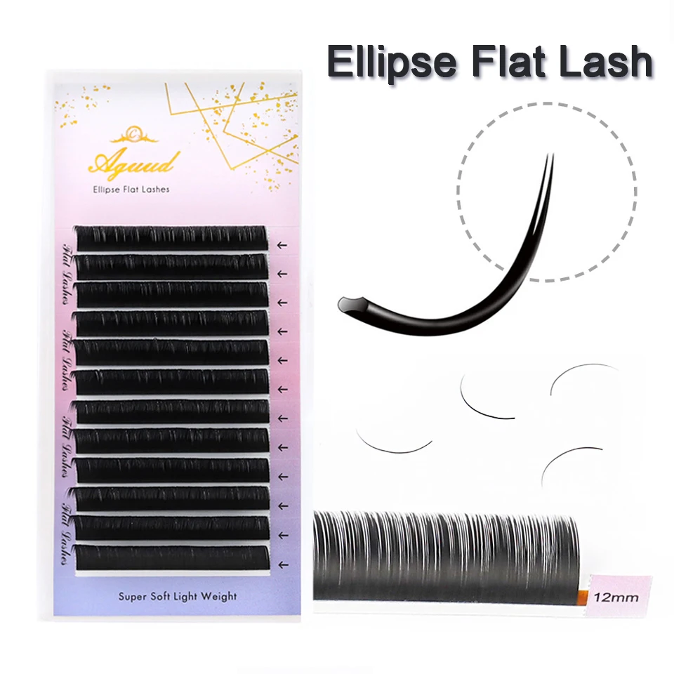 AGUUD Ellipse Flat Lashes Matte Individual Eyelash Extension Soft Split-tips Faux Ellipse Eyelashes Dark Black False Flat Lashes
AGUUD Ellipse Flat Lashes Matte Individual Eyelash Extension Soft Split-tips Faux Ellipse Eyelashes Dark Black False Flat Lashes