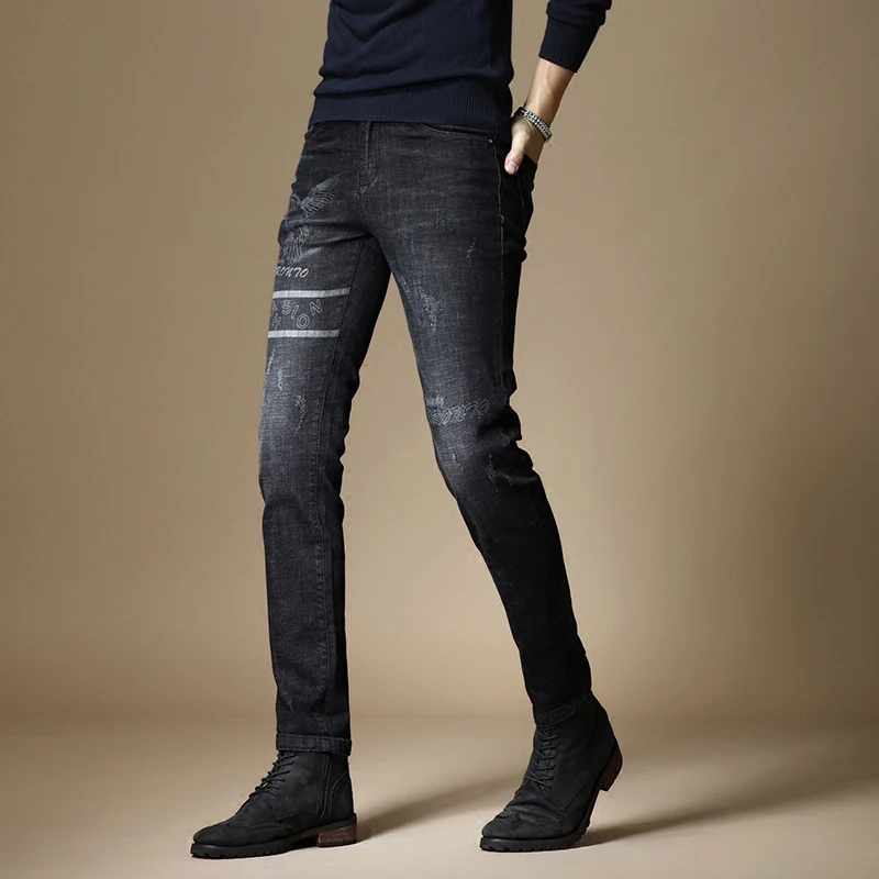 Free Shipping 2019 New men's male denim jeans Autumn jeans self-cultivation hip hop printing trend feet pants Korean trousers
Free Shipping 2019 New men's male denim jeans Autumn jeans self-cultivation hip hop printing trend feet pants Korean trousers