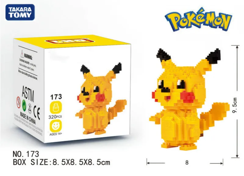 Takara Tomy Pokemon Pikachu Little Fire Dragon Jenny Turtle Assembled Building Block Toy Anime Figures Toys for Children
Takara Tomy Pokemon Pikachu Little Fire Dragon Jenny Turtle Assembled Building Block Toy Anime Figures Toys for Children