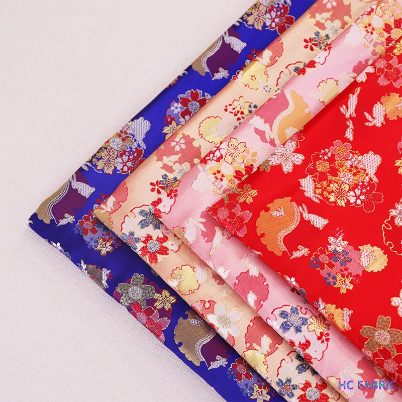 150cm Brocade Cherry Blossoms Pattern Jacquard Fabric for Cheongsam and Kimono Sewing Designer Clothing Patchwork Material
150cm Brocade Cherry Blossoms Pattern Jacquard Fabric for Cheongsam and Kimono Sewing Designer Clothing Patchwork Material