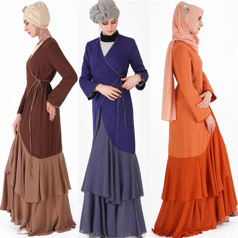 Muslim Fashion Women's Robe New Open Ruffle Skirt Exclusive Dress for Beautiful Arab Women In The Middle East
Muslim Fashion Women's Robe New Open Ruffle Skirt Exclusive Dress for Beautiful Arab Women In The Middle East