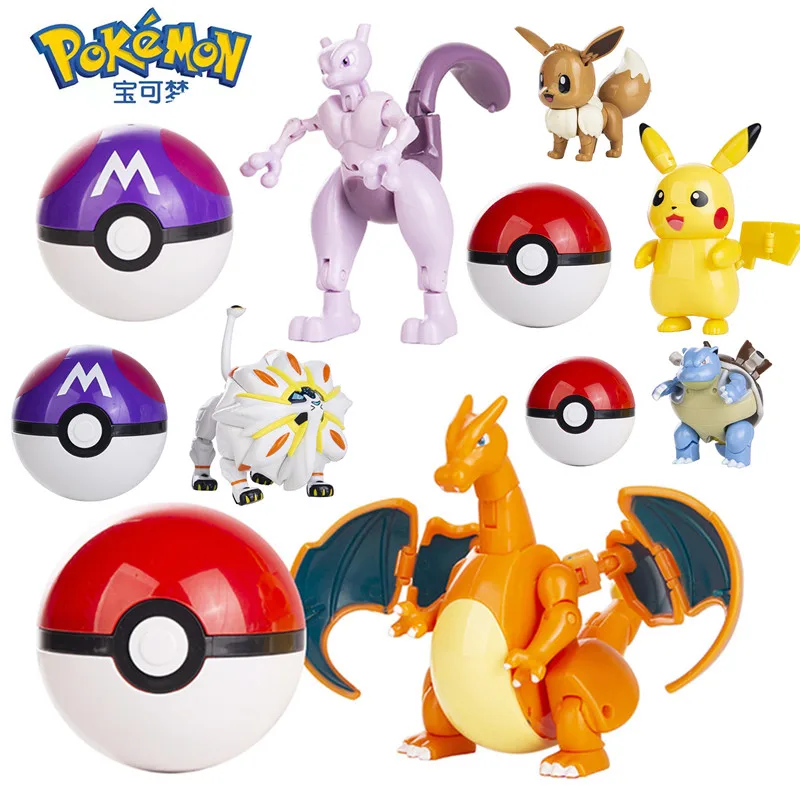 Cartoon Anime Pokemon Ball Variant Toys Model Pikachu Jenny Turtle Pocket Monster Pokemones Action Figure Toy Gifts for Children
Cartoon Anime Pokemon Ball Variant Toys Model Pikachu Jenny Turtle Pocket Monster Pokemones Action Figure Toy Gifts for Children