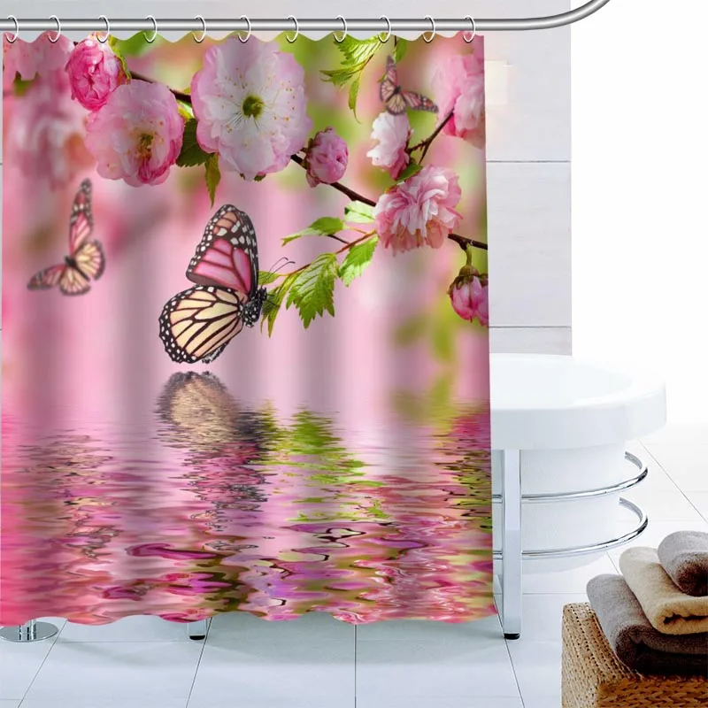 Elegant Butterfly Shower Curtain Palm Decor Waterproof Polyester Fabric Bath Curtain 180X180cm Eco-friendly Bathroom Curtain
Elegant Butterfly Shower Curtain Palm Decor Waterproof Polyester Fabric Bath Curtain 180X180cm Eco-friendly Bathroom Curtain