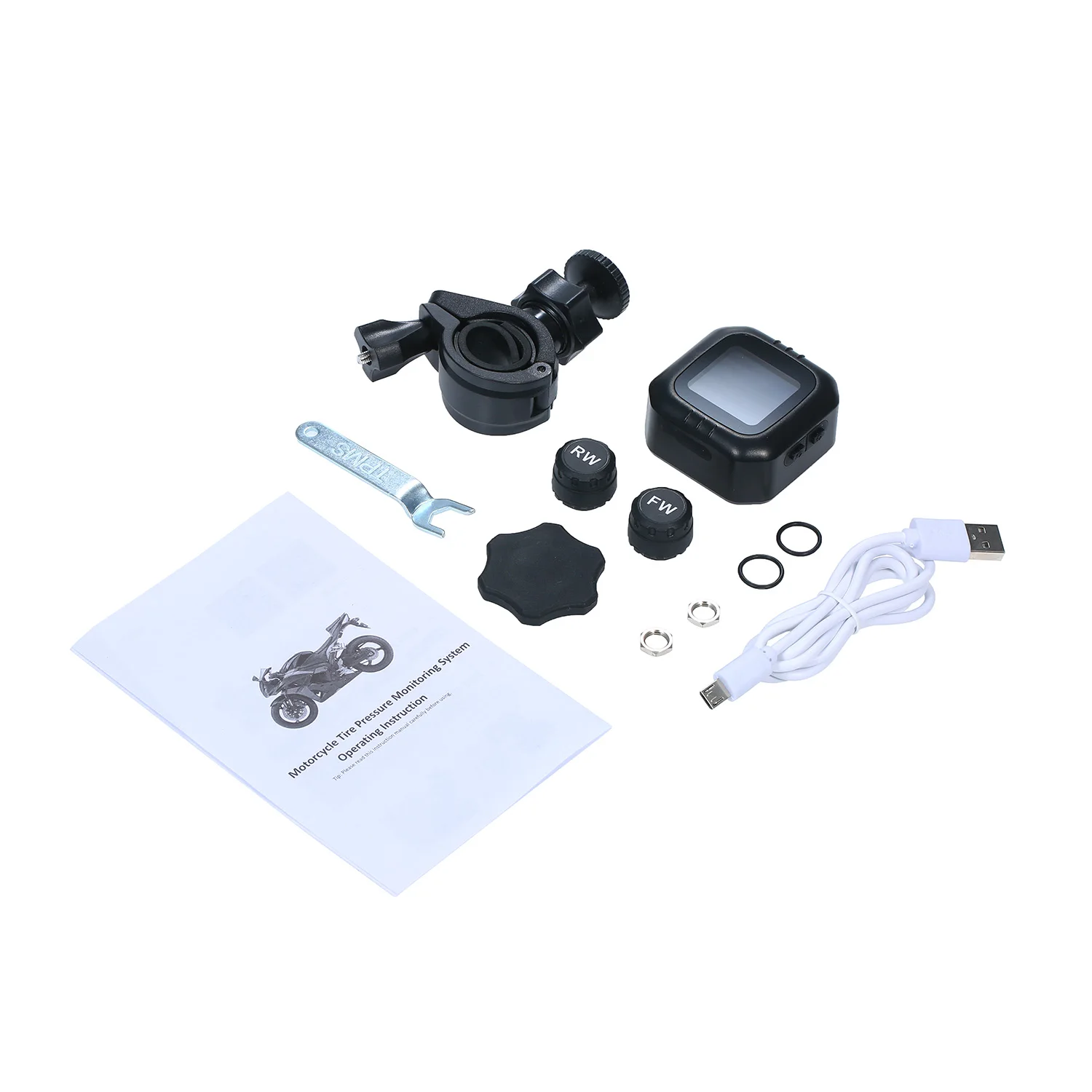 Waterproof Motorcycle Real Time Tire Pressure Monitoring System TPMS Wireless LCD Display Internal or External TH/WI Sensors 
Waterproof Motorcycle Real Time Tire Pressure Monitoring System TPMS Wireless LCD Display Internal or External TH/WI Sensors