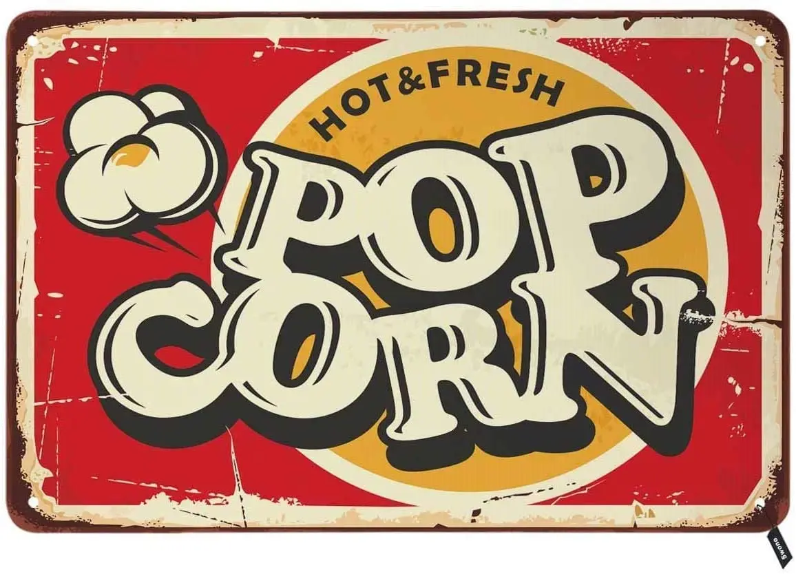 Xuship Hot and Fresh Popcorn Tin Signs,Retro Popcorn Sign Food and Snacks Vintage Metal Tin Sign for Men Women,Wall Decor fo
Xuship Hot and Fresh Popcorn Tin Signs,Retro Popcorn Sign Food and Snacks Vintage Metal Tin Sign for Men Women,Wall Decor fo