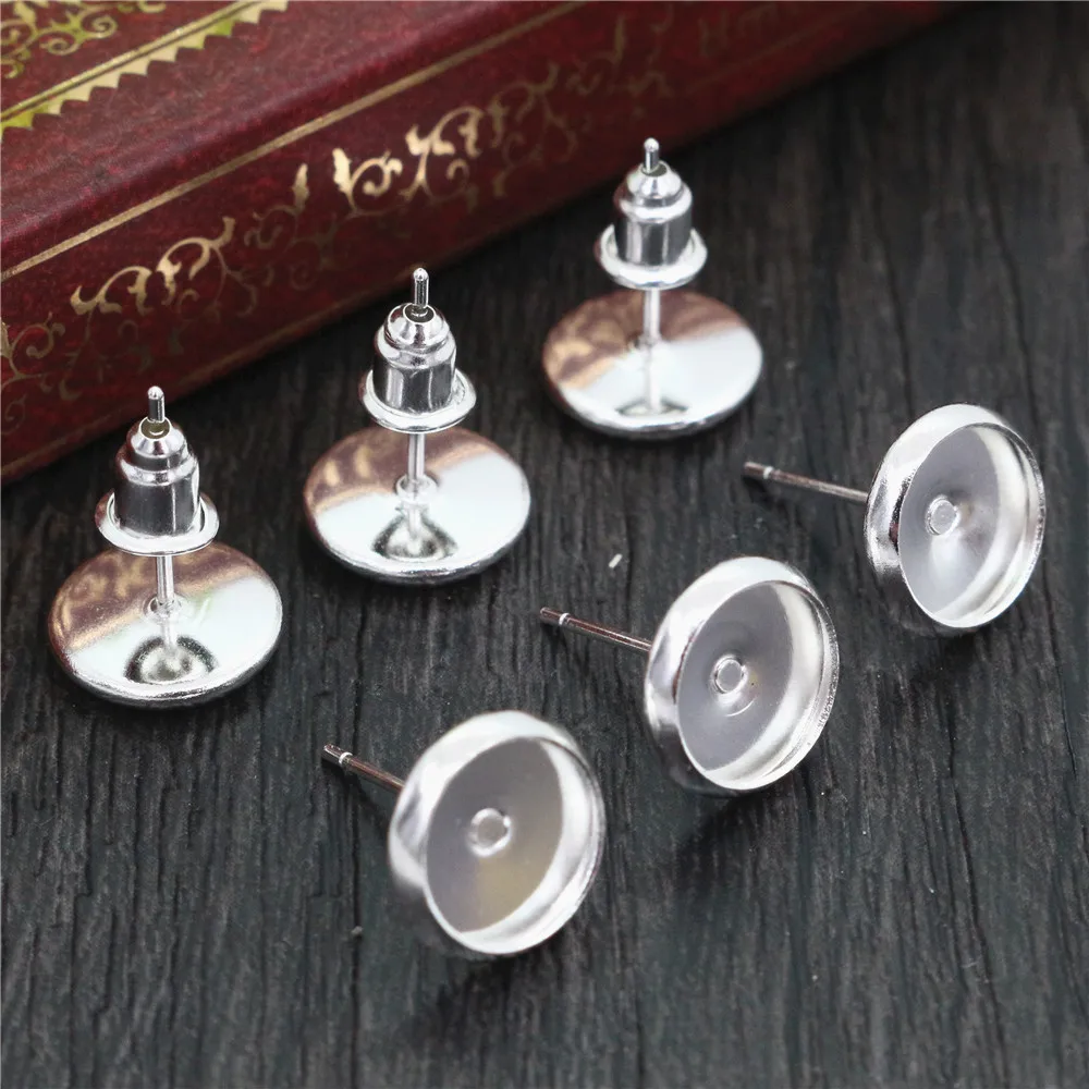 6mm 8mm 10mm 12mm 50pcs/Lot 8 Colors Stainless Copper Material Earring Studs(with Ear plug) Base,Fit 6-12mm Glass Cabochons
6mm 8mm 10mm 12mm 50pcs/Lot 8 Colors Stainless Copper Material Earring Studs(with Ear plug) Base,Fit 6-12mm Glass Cabochons