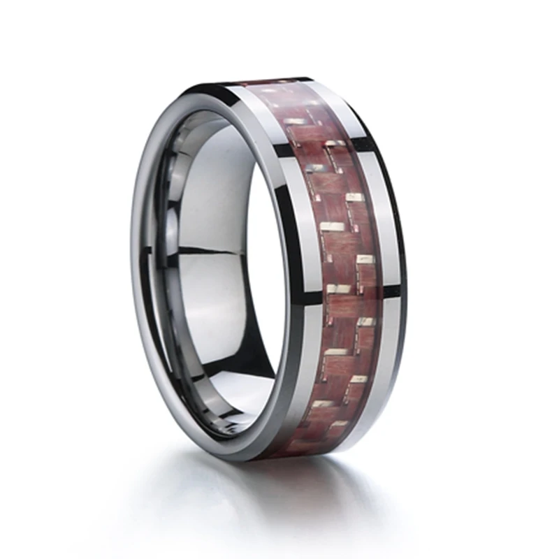 Factory Custom red carbon fiber 857 tungsten carbide rings 8mm wedding band wholesale
Factory Custom red carbon fiber 857 tungsten carbide rings 8mm wedding band wholesale