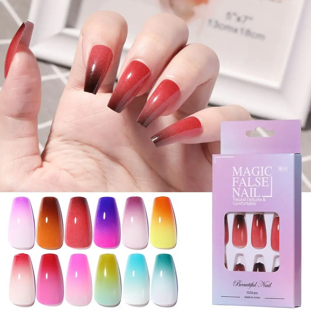 Removable Gradient Long Coffin False Nail Full Cover Nail Art Decor Manicure DIY Beauty Tool
Removable Gradient Long Coffin False Nail Full Cover Nail Art Decor Manicure DIY Beauty Tool