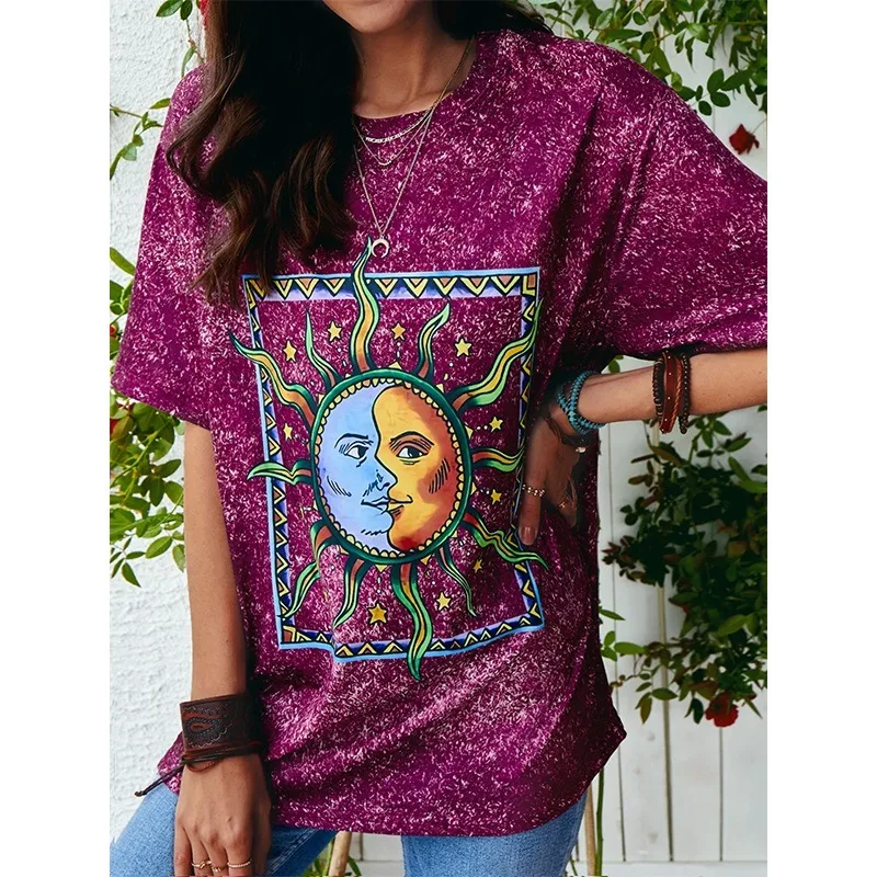 2021 Summer Plus Size Tops Red Wine Sun Face Printing Vintage Graphic T Shirts Women O Neck Short Sleeve Streetwear Casual Girls
2021 Summer Plus Size Tops Red Wine Sun Face Printing Vintage Graphic T Shirts Women O Neck Short Sleeve Streetwear Casual Girls