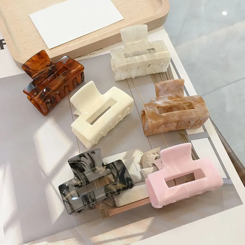 Temperament Geometric Acetate Acrylic Hair Clip Pretty Marble Pattern Barrettes Simplicity All-matched Ponytail Hair Accessories
Temperament Geometric Acetate Acrylic Hair Clip Pretty Marble Pattern Barrettes Simplicity All-matched Ponytail Hair Accessories