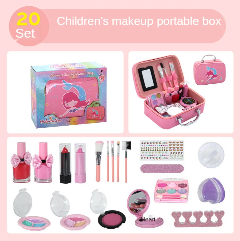 Детская косметика игрушки для девочек набор игрушек макияжа сумочка игрушка 6