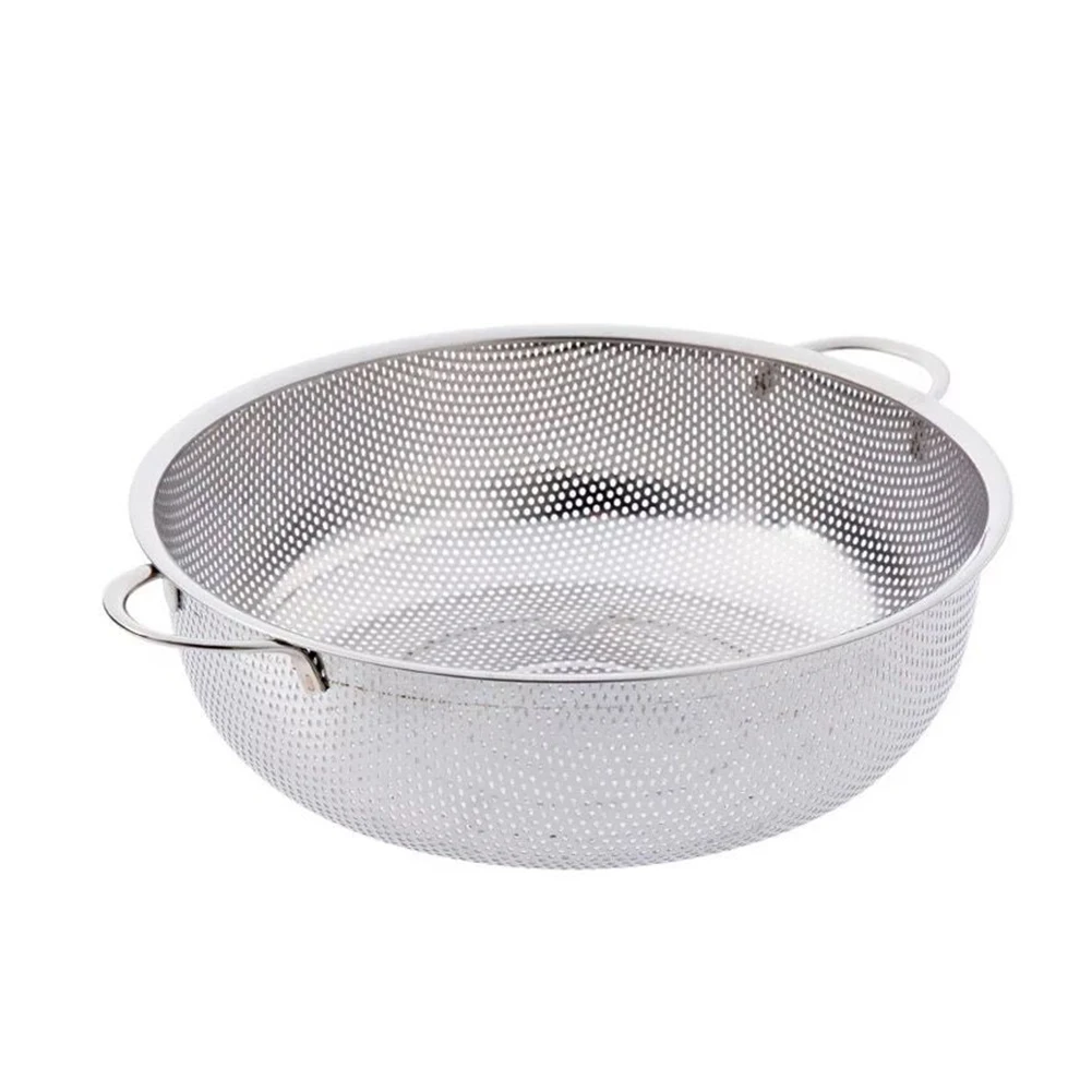 Thick Strainer Basket Kitchen Tools Dense Hole Drain Water Two Handles Stainless Steel Food Colander 3 Legs Multifunctional
Thick Strainer Basket Kitchen Tools Dense Hole Drain Water Two Handles Stainless Steel Food Colander 3 Legs Multifunctional